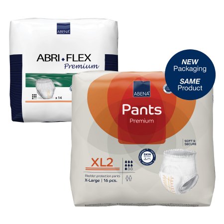 Unisex Adult Absorbent Underwear Abri-Flex™ Premium XL2 Pull On with Tear Away Seams X-Large Disposable Heavy Absorbency