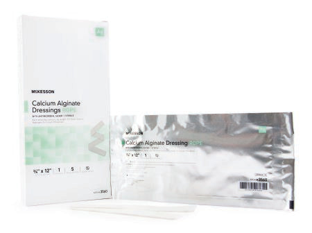 Silver Alginate Dressing McKesson 3/4 X 12 Inch Rope Sterile