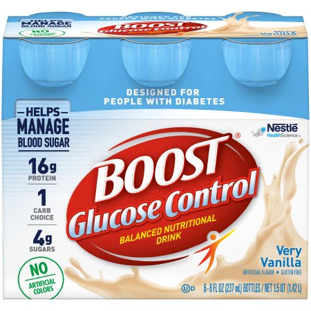 Oral Supplement Boost Glucose Control® Very Vanilla Flavor Liquid 8 oz. Bottle