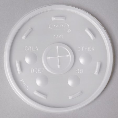 Drinking Cup Lid Dart® Plastic, Straw Slotted