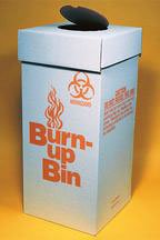 Biohazard Waste Box Burn-up Bin™ White Box Cardboard / Polyethylene 12 ...